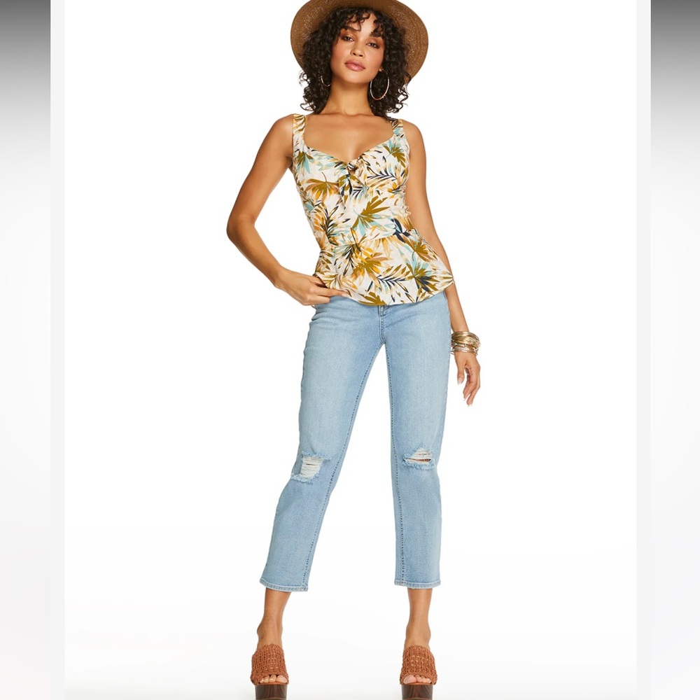 NWT Jessica Simpson Throwback Straight Jeans in Feel the Love